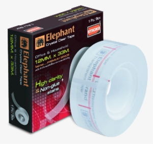 Elephant Crystal Clear Tape Refill 18mmx33m - Crystal Clear Tape Refill