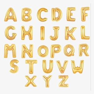 Happy Birthday Foil Balloon Png - Gold Letter Balloons Png