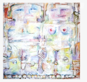 Ghost Couple, 3'x3' Oil On Canvas 2011 • Available - Modern Art