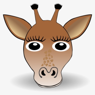 Mammal Clipart Animal Heads - Giraffe Face Clipart