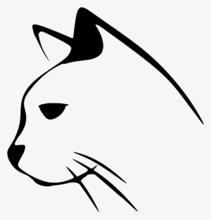 Download Png - Cat Face Line Png