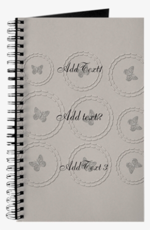 Cute Silver Grey Butterfly Holiday Gift Journal - Two By Two Journal