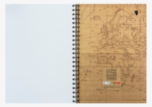 A5 Notebook With Spiral - R & D Srl Busta Regalo Media 25x19x11,5cm Maps