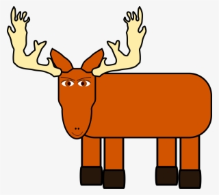 Cartoon Moose Remix Free Vector - Moose Clipart
