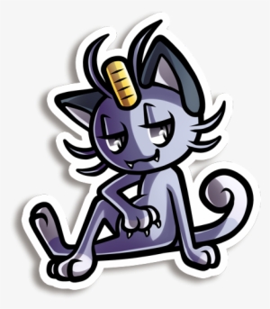 Alolan Meowth Vinyl Sticker - Alola