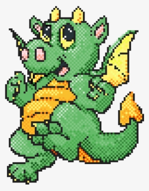 Tiny Green Dragon - Cartoon