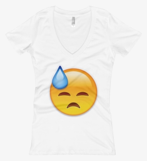 Women's Emoji V-neck - Crescent