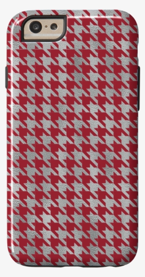 Houndstooth Tinsel - Classic Hounds Tooth Pattern Queen Duvet