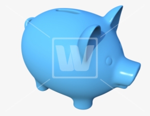 Blue Piggy Bank Png - Bank