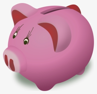Open Clip Art Library Piggy Bank - Pink Piggy Bank Clip Art