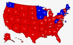 Red Denotes States Won By Nixon/agnew , Blue Denotes - Electoral Map Nixon