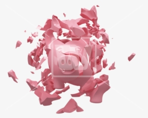 Crashed Piggy Bank - Illustration