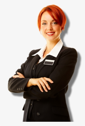 Receptionist - Guy In Suit Crossed Arms