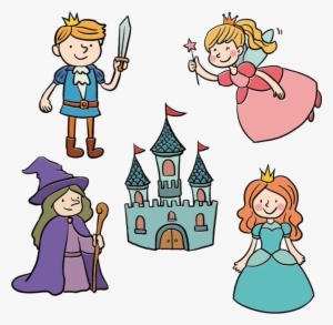 Cartoon Fairy Tale Character City Png - 王子 與 公主 卡通