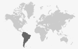 Technical Translation - South America - World Map On A Yellow Background