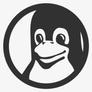 Linux Logo Png - Linux Tux Black White