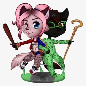 Harley And Riddler - Cartoon