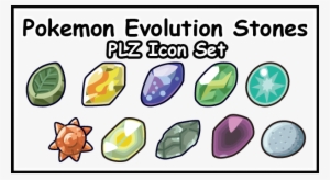 Plz Icons Pokemon Evolution-stones By Zusuriki - All Stone In Pokemon