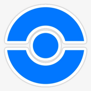 Coolest Logo Blue Background Pokeball Icon Blue Stickers - Latitude Longitude App
