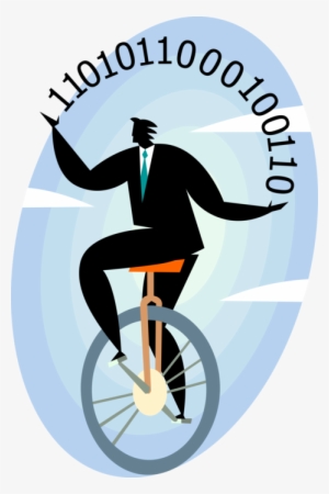 Vector Illustration Of Businessman On Unicycle Juggling - Номинальные И Реальные Макроэкономические Показатели