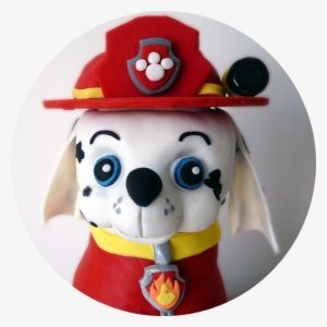 Marshall Paw Patrol Pup Birthday Cake - Marshall Paw Patrol Face