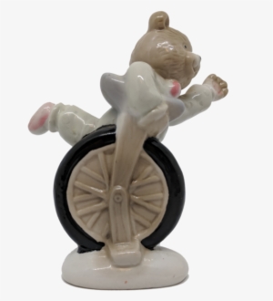 Porcelain Bear On A Unicycle - Unicycle