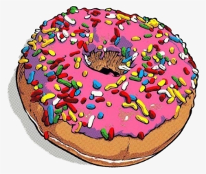 #donut #simpsons #food - Pop Art Donuts Png