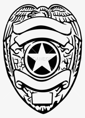 Clipart Black And White Download Police Drawing At - Police Badge Line Art