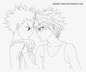 Freecs And Killua Zoldyck Lineart By Shanks - Gon Freecss