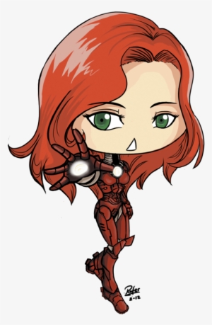 Svg Transparent Stock Pepper Potts Character Of The - Iron Man Girl Chibi