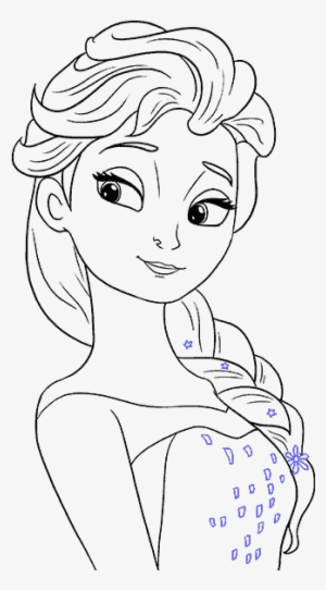 How To Draw Elsa From Frozen Easy Step By Step Drawing - Elsa Drawing