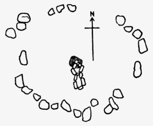 Carrowmore Megalithic Cemetery P3 Ground Plan By W - Line Art