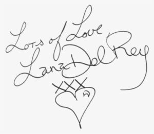 Lana Del Rey Autographs - Lana Del Rey Firma