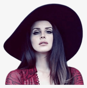 Lana Del Rey Round Black Hat Png - Lana Del Rey Music Star Art 32x24 Poster Decor