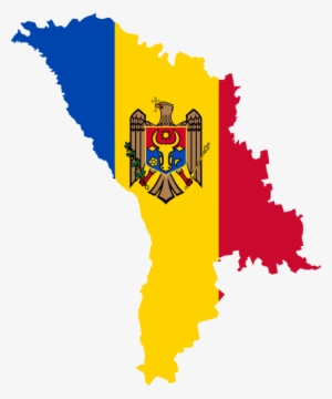 500px-flag Map Of Moldova - Moldova Flag Map