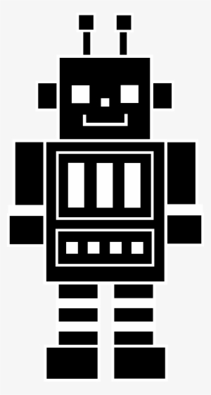 Black Robot Silhouette - Robotics Black And White Clipart