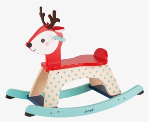 Games & Toys - Janod Baby Forest Schaukelpferd Reh Reittier (j08011)
