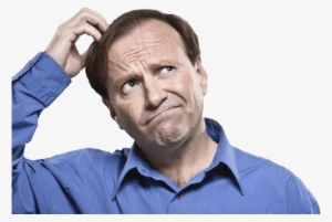 Confused Senior Citizen Png Clip Art - Scratching Head
