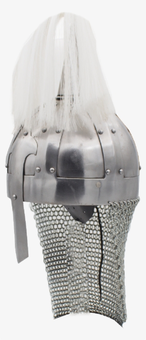 Knights Tassle Medieval Chain Mail Helmet, , Panther - Mail