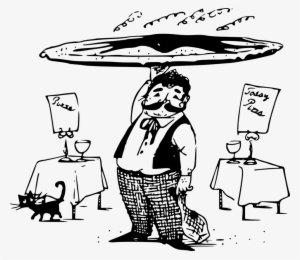 Public Domain Clip Art Image - Pizza Waiter
