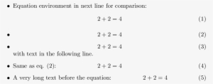 Result With Long Text Before Equation - Equation