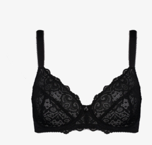 Enhanced Support Retro Lace Bra Black - Bra