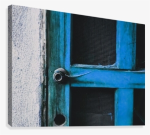 Closeup Old Blue Vintage Wood Door Texture Background - Art