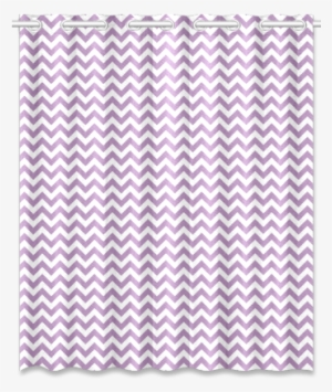 Purple Lilac And White Small Zigzag Chevron New Window - Curtain