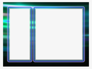 Neon Rectangle Frame With Transparent Background