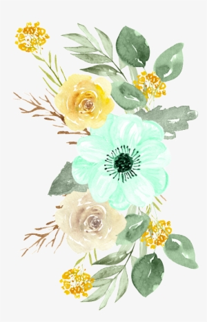 Hand Painted Summer Fresh Poster Background Pattern - Reizend Minze Und Gelbe Hochzeit Danken Ihnen Karte