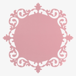 Ornate Frame Pink Cardstock - Pink Ornate Frame Die-cut Paper - Juliet - Anna Griffin