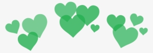 Green Hearts Png - Transparent Background Heart Crown