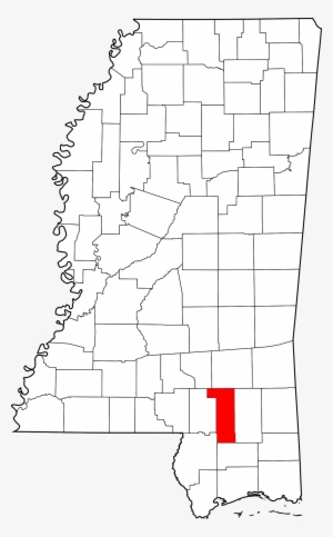 Mississippi Counties Map Vector