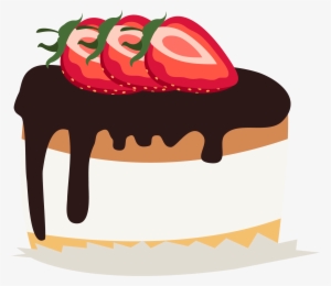 Chocolate Cake Cream Shortcake Clip Art - Strawberry Cake Cake Png Clipart